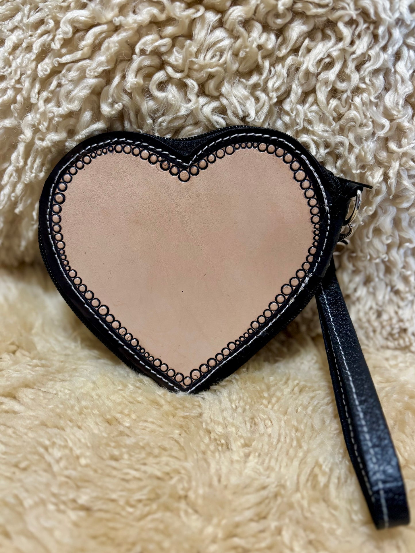 Floral Heart Zippered Wallet