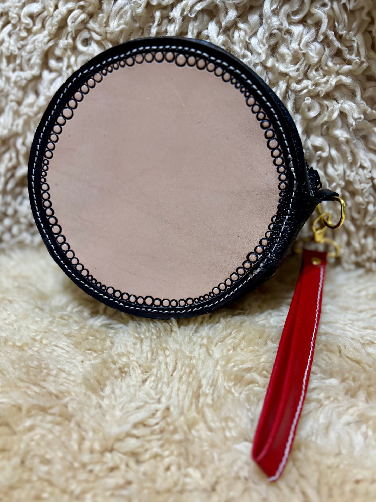 Sunflower Bootstitch Zippered Mini Purse