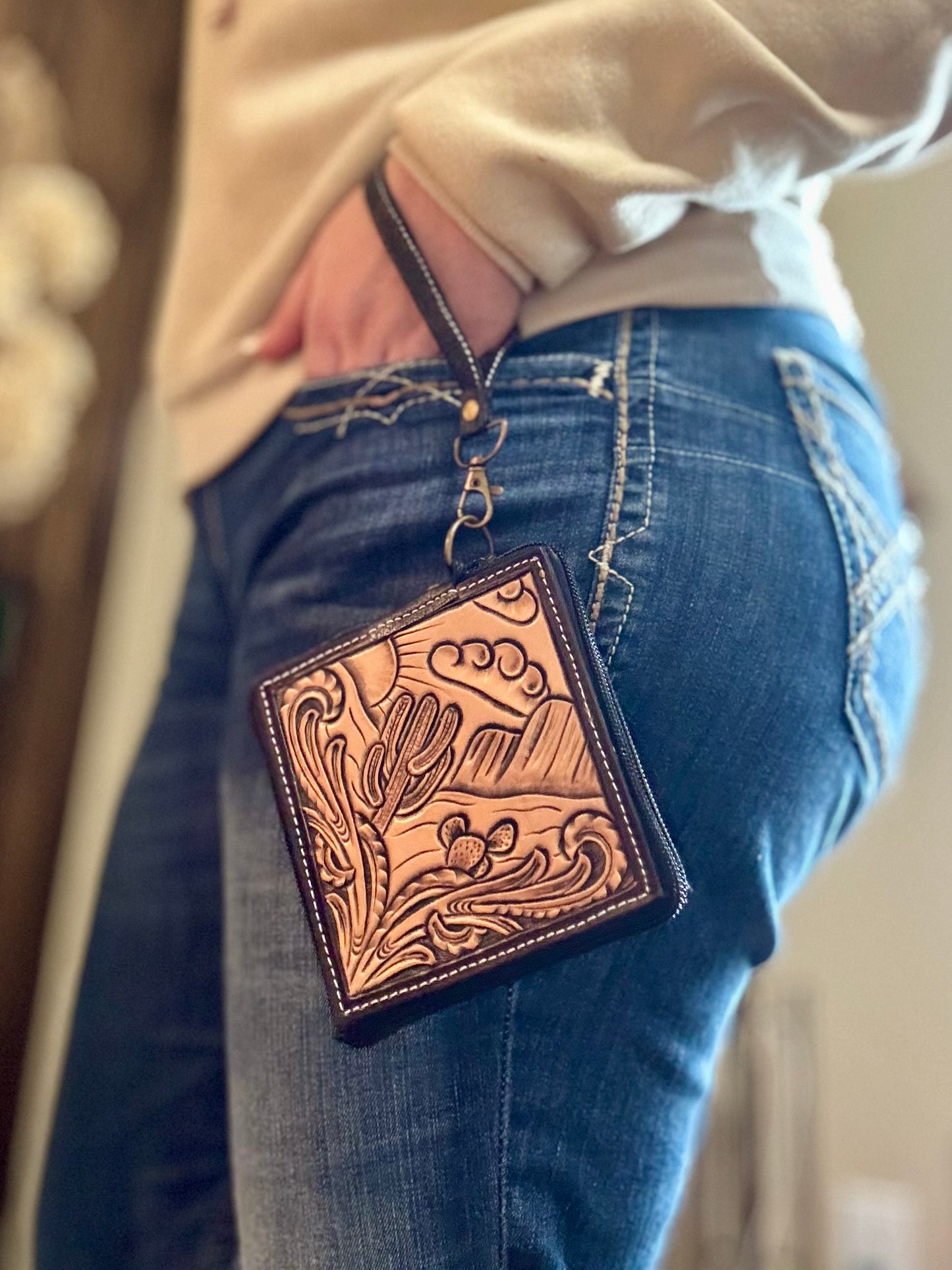 Natural Desert Zippered Wallet