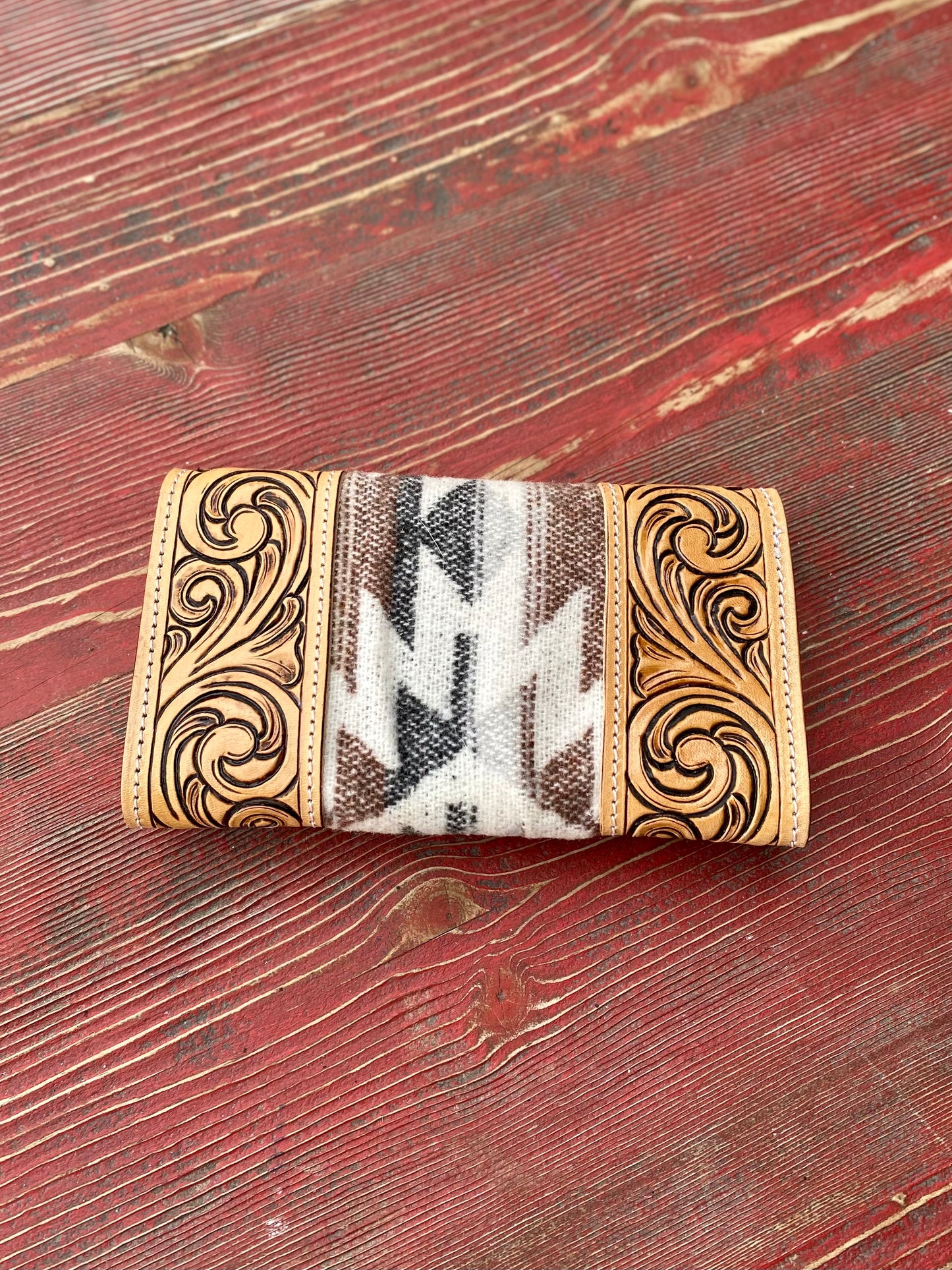 Scroll & Wool Deluxe Clutch