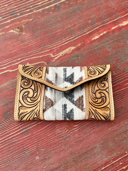 Scroll & Wool Deluxe Clutch